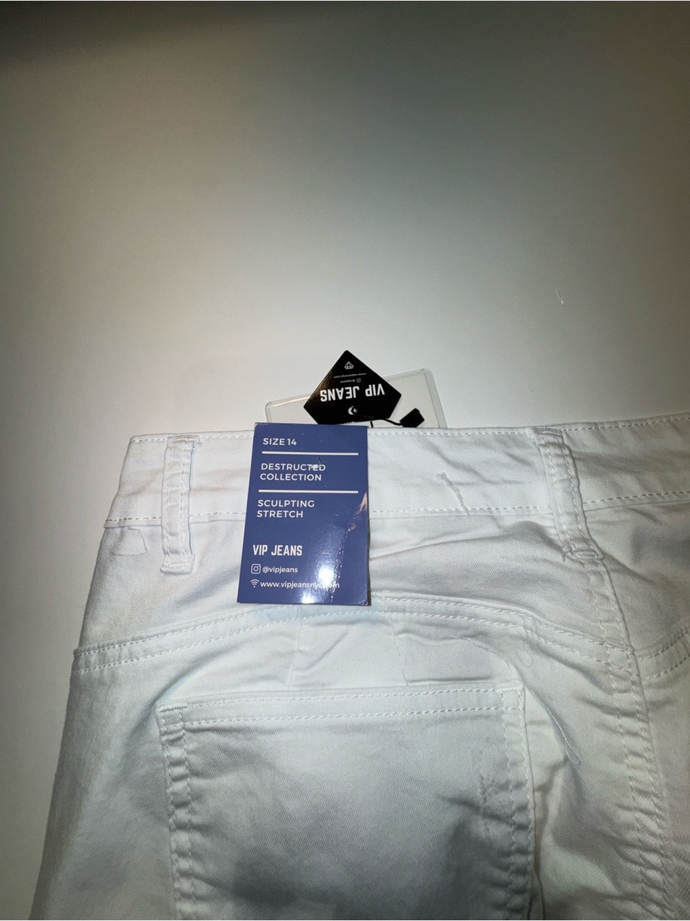 VIP White Distressed Flare Jeans - Picture 10 of 12